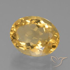Citrine Or moyen naturelle ovale, 4.21 ct, VS
