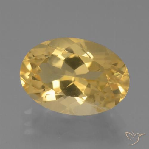 Citrine Or moyen naturelle ovale, 4.46 ct, VVS