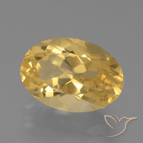 Citrine Or moyen naturelle ovale, 4.46 ct, VVS