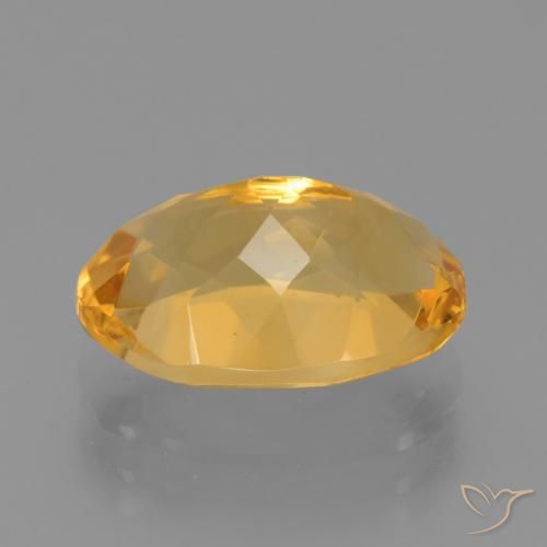 Citrine Orange-or moyen-léger naturelle ovale, 4.10 ct, VVS