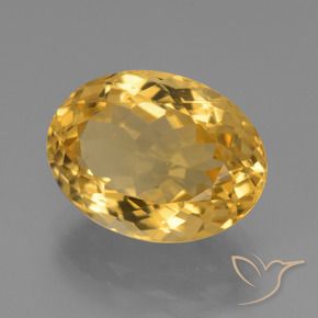 Citrine Doré foncé naturelle ovale, 6.44 ct, VVS-VS