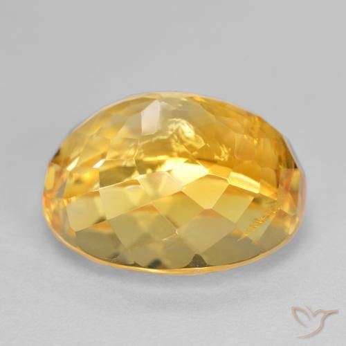 Citrine Or moyen naturelle ovale, 6.38 ct, SI