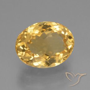 Citrine Doré moyen-foncé naturelle ovale, 6.03 ct, VVS