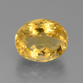 Citrine doré naturelle coupe ovale, 5,95 ct, VVS