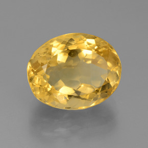 Citrine doré naturelle coupe ovale, 5,95 ct, VVS