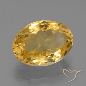 Citrine Or moyen naturelle ovale, 6.54 ct, VVS