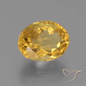 Citrine Or naturelle ovale, 3.13 ct, VVS