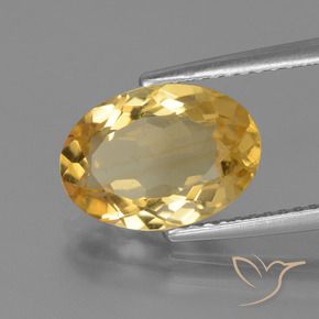 Citrine Doré vif naturelle ovale, 2.63 ct, VVS