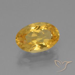 Citrine Orange doré profond naturelle ovale, 2.21 ct, VVS