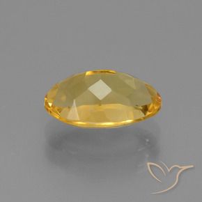Citrine Orange doré profond naturelle ovale, 2.21 ct, VVS