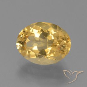Citrine Or moyen naturelle ovale, 3.51 ct, VS