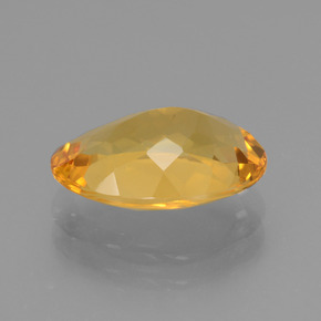 Citrine doré naturelle coupe ovale, 3,18 ct, VVS