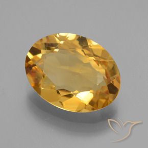 Citrine Doré foncé naturelle ovale, 3.18 ct, VVS-VS