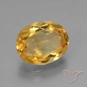 Citrine Doré moyen-foncé naturelle ovale, 3.05 ct, VVS