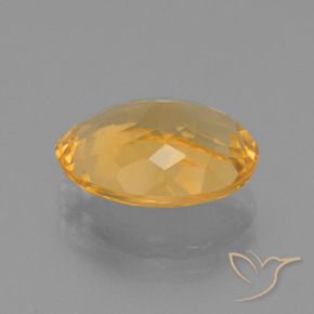 Citrine Orange doré profond naturelle ovale, 3.45 ct, VVS