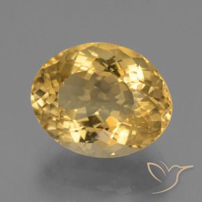 Citrine Doré vif naturelle ovale, 6.89 ct, VVS