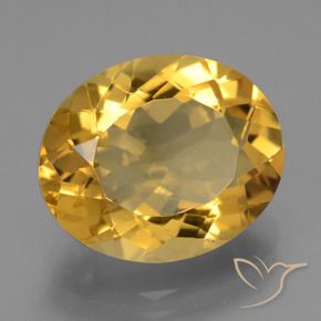 Citrine Doré naturelle Coupe ovale, 8.13 ct, VVS-VS