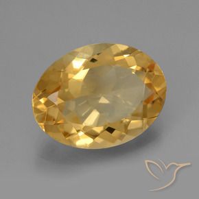 Citrine Doré moyen-foncé naturelle ovale, 4.90 ct, VVS