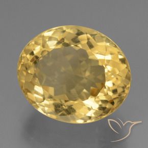 Citrine Or naturelle ovale, 7.40 ct, VVS