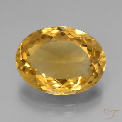 Citrine Doré foncé naturelle ovale, 6.40 ct, VS