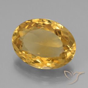 Citrine Doré foncé naturelle ovale, 6.40 ct, VS