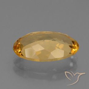 Citrine Orange-or naturelle ovale, 4.72 ct, VVS