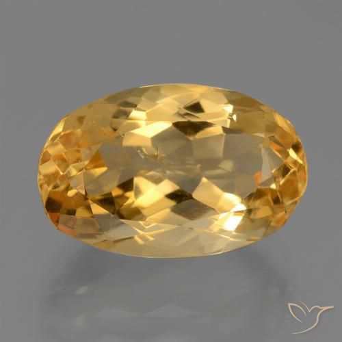 Citrine Doré foncé naturelle ovale, 6.29 ct, VS-SI