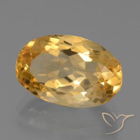 Citrine Doré foncé naturelle ovale, 6.29 ct, VS-SI