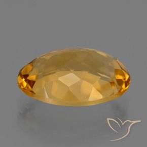 Citrine Orange doré profond naturelle ovale, 5.53 ct, VVS