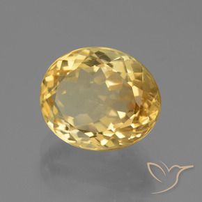 Citrine Doré léger naturelle ovale, 5.01 ct, VS