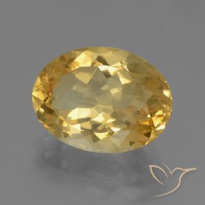 Citrine Orange Doré naturelle ovale, 5.11 ct, VVS-VS