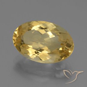 Citrine Doré léger naturelle ovale, 4.82 ct, VVS