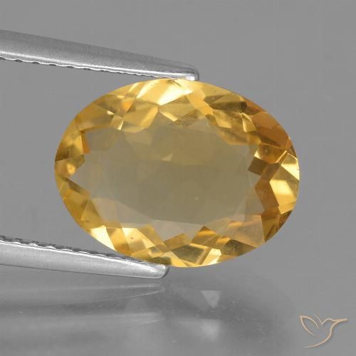 Citrine Orange Doré naturelle ovale, 3.28 ct, VVS-VS