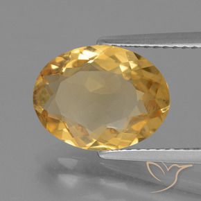 Citrine Orange Doré naturelle ovale, 3.28 ct, VVS-VS