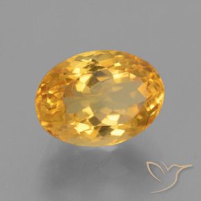 Citrine Doré moyen naturelle ovale, 3.98 ct, VVS