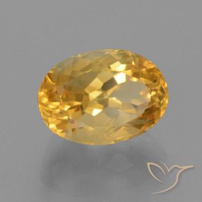 Citrine Doré moyen naturelle ovale, 4.23 ct, VS-SI