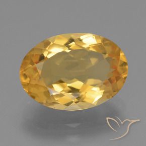 Citrine Orange doré profond naturelle ovale, 4.44 ct, VS