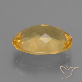 Citrine Orange doré profond naturelle ovale, 4.44 ct, VS