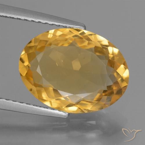 4.44ct Naturel Orange-or Citrine, ovale, VS