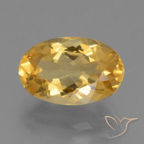 Citrine Or moyen naturelle ovale, 4.08 ct, VVS-VS