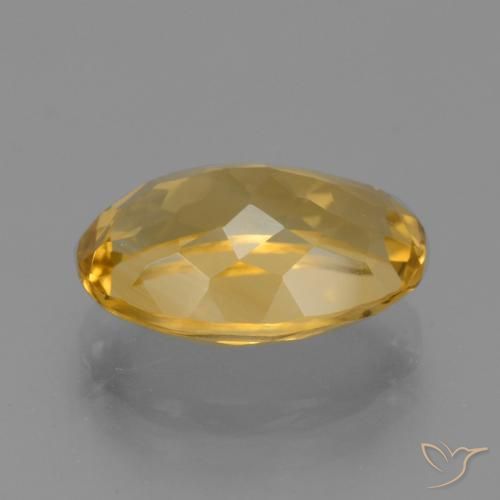 Citrine Doré moyen-foncé naturelle ovale, 4.09 ct, VVS