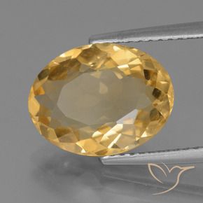 Citrine Or moyen naturelle ovale, 4.39 ct, VVS-VS