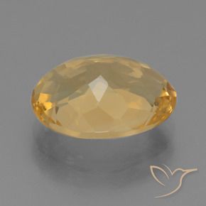 Citrine Or moyen naturelle ovale, 4.39 ct, VVS-VS