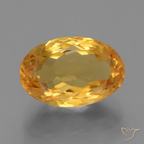 Citrine Orange Doré naturelle ovale, 4.97 ct, VVS