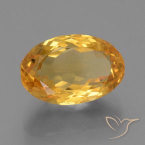 Citrine Orange Doré naturelle ovale, 4.97 ct, VVS