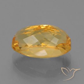 Citrine Orange Doré naturelle ovale, 4.97 ct, VVS