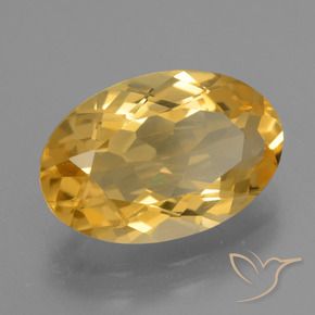 Citrine Doré vif naturelle ovale, 4.55 ct, VVS