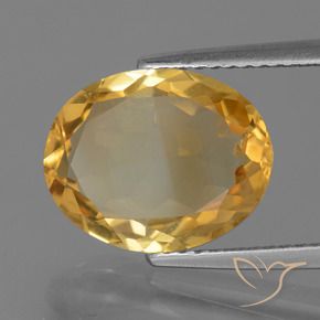 Citrine Doré vif naturelle ovale, 3.75 ct, VVS