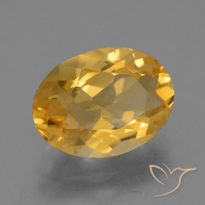 Citrine Doré foncé naturelle ovale, 4.03 ct, VVS