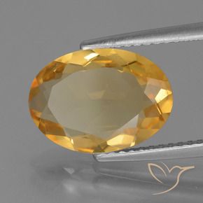 Citrine Orange Doré naturelle ovale, 3.20 ct, VVS